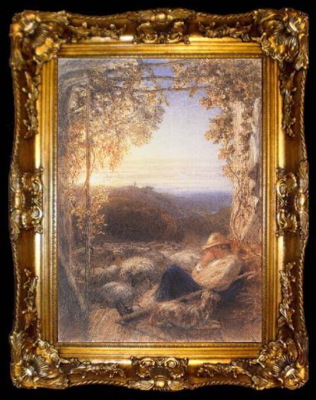 framed  Samuel Palmer The Sleeping Shepherd, ta009-2